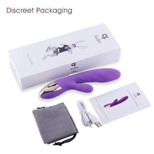 Waterproof Rabbit Vibrator With Heat Rechargeable Silicone Personal Massager Dual Motor 10